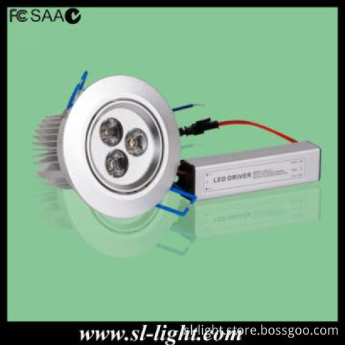 high power 3w dimmable led downlight